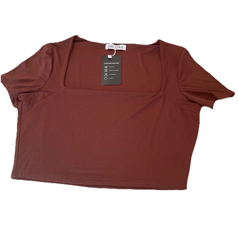 Jaoora Crop Top Stretchy Medium Black New Summer Casual